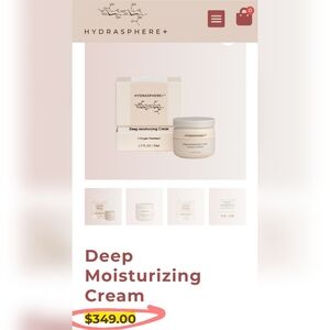 NEW HYDRASPHERE+ Deep Moisturizing Cream Collagen Treatment 1.7 oz